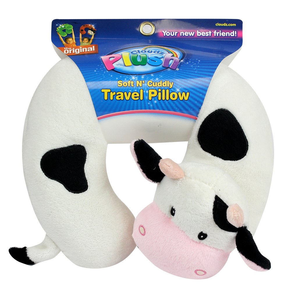 Cloudz Kids Plush Animal Neck Pillows - Cow
