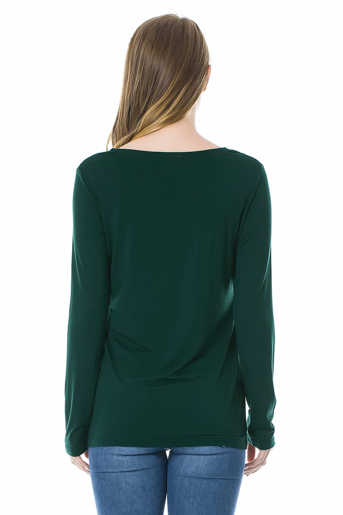Smallshow Camicie da donna a maniche lunghe per allattamento al seno, 3 pezzi, Nero-profondo verde-chiaro grigio a righe, L