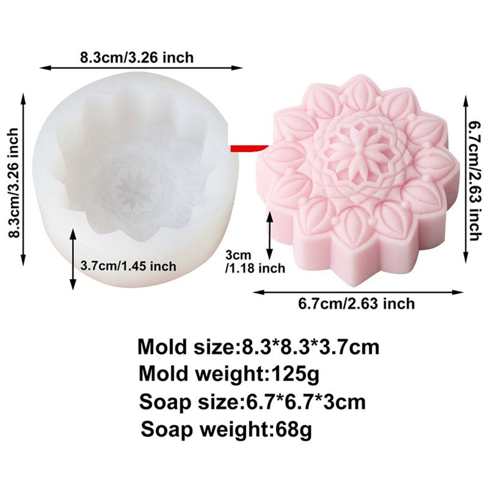 Stampo per Sapone 4 Pezzi stampi for Sapone a Forma di Fiore stampi in Silicone creativi for la Produzione di Sapone Fai da Te Strumenti Fatti a Mano per Sapone