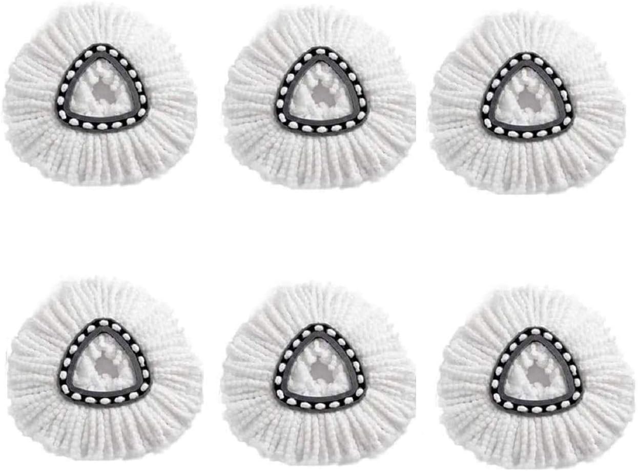 ANBOO 6 Pack Mop Replacement Heads Compatible with Spin Mop, Microfiber Mop Refills, Easy Cleaning Mop Head Replacement : Health & Household