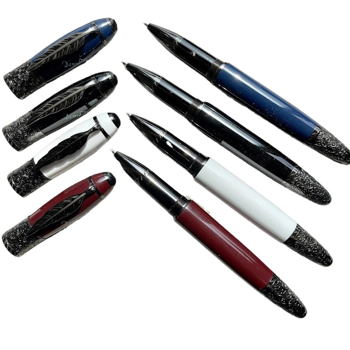 Metall-Füllfederhalter, EF-F-Feder, minimalistisch, High-End, Luxus, für Schule, Büro, Schreibbedarf, Tintenroller (07, Stift mit Beutel)
