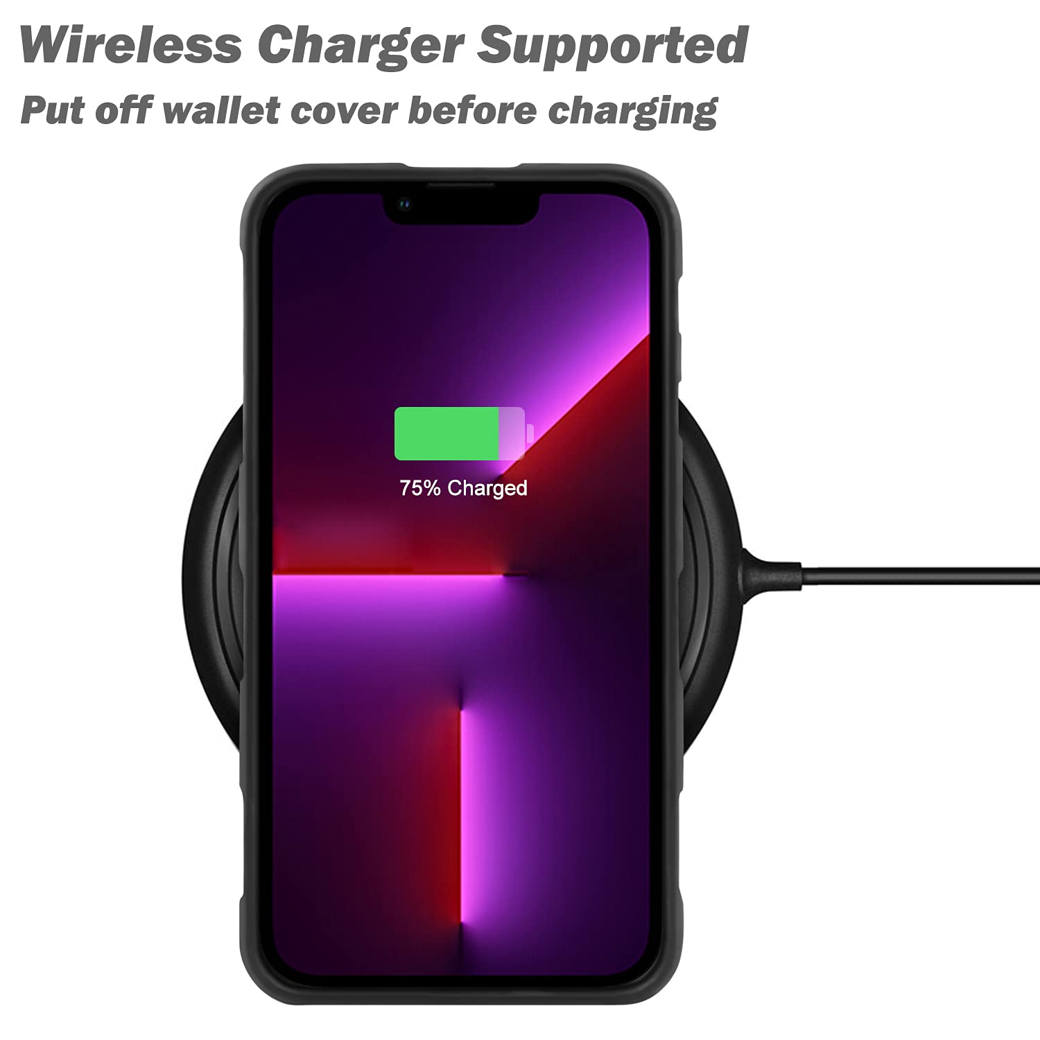 Amazon.co.jp: AMOVO 本革ケース iPhone 13 Pro Max対応 財布 レザー