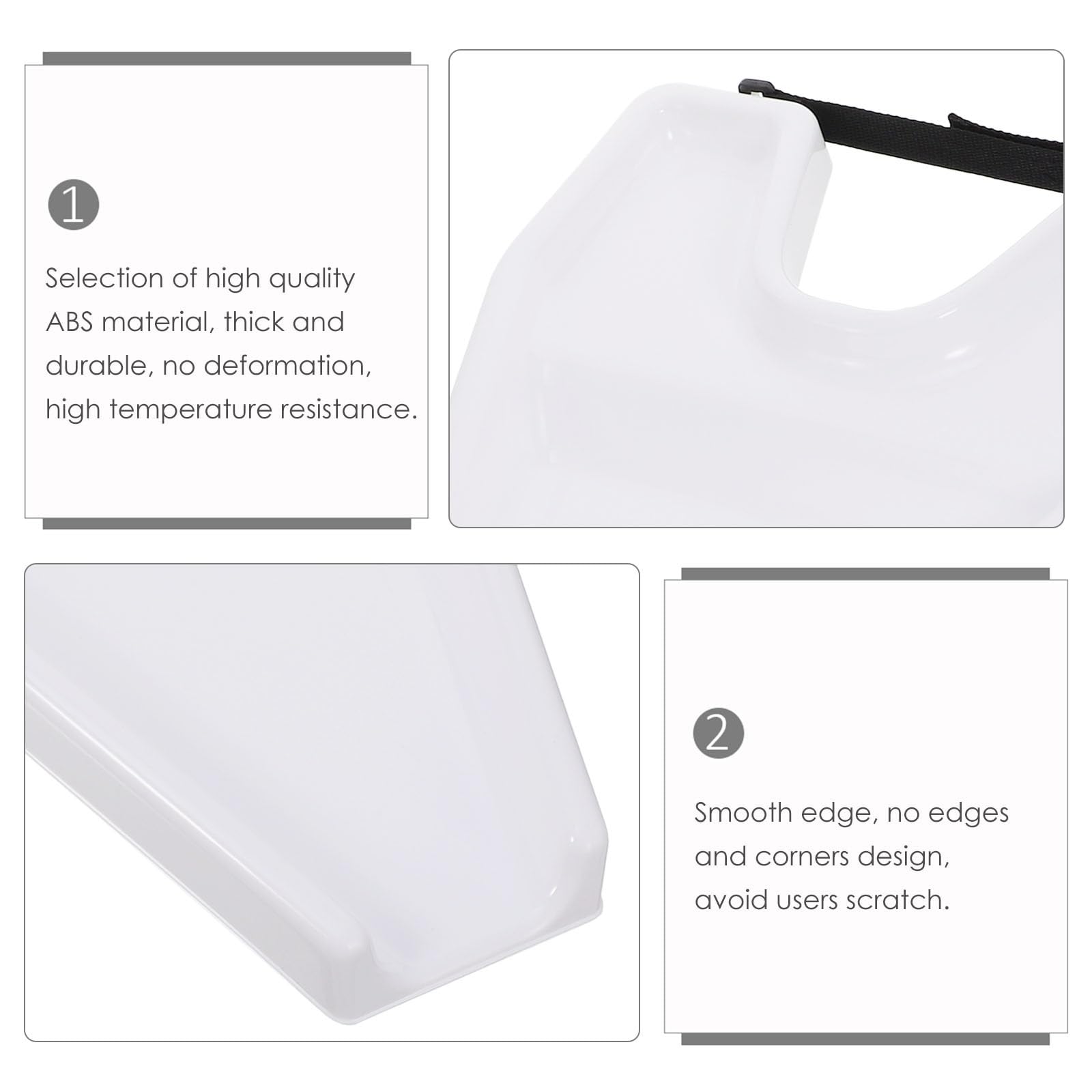 Generico Lavatesta in Plastico Bianco Professionali Parrucchiera Portatile Robusto e Leggero e Chioma per Pazienti, per Bed Rest