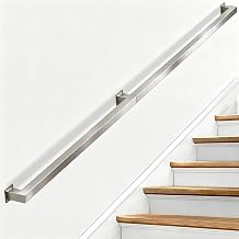 Edelstahl-Treppengel nder f r den Innenbereich an der Wand montierter Handlauf f r Treppen 500 Pfund Tragf higkeit Industrierohr-Handl ufe f r den Innen- und Au enbereich Zuhause Loft150cm