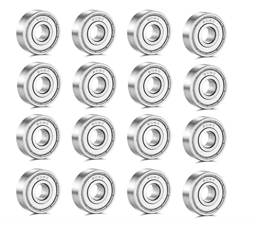 30 rodamientos de bolas 608ZZ 8 x 22 x 7 mm, doble cerrado, miniatura, rodamientos rígidos de acero al carbono, rodamientos de precisión para monopatines, patines en línea, scooters y bicicletas
