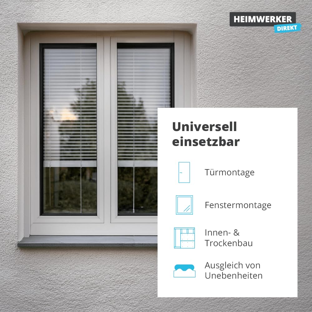 Alfa Montageklotz Set Unterlegplatten | 60 x 40 mm, 260 Stück | Abstandshalter, Plättchen aus Kunststoff | Tragfähigkeit bis 16 t | Set: 1.5, 3, 5, 10 mm