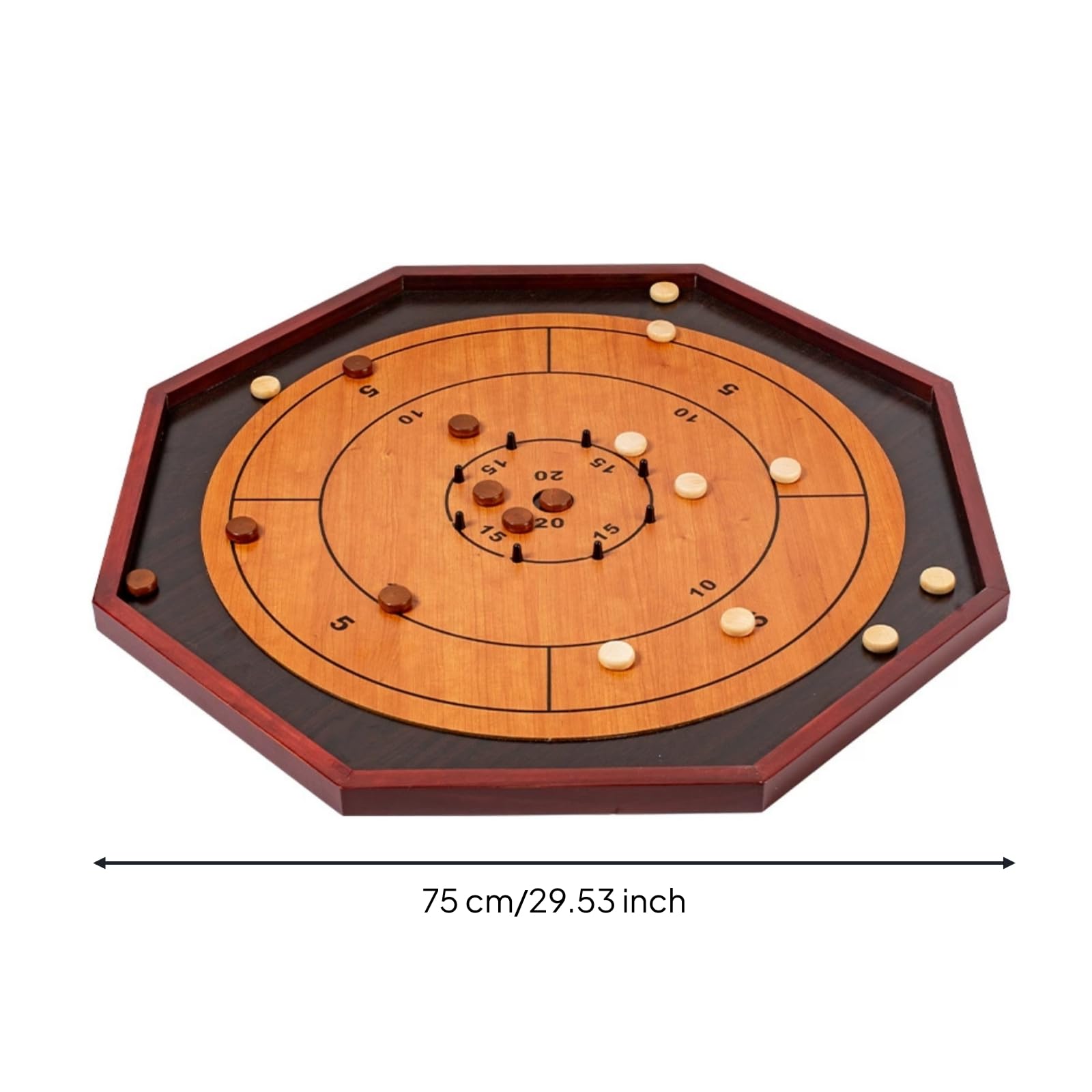 Gioco Canadese in Legno | Grande, Tavola da gioco di dischi canadese, Tradizionale, per Riunioni di Famiglia, Famiglie