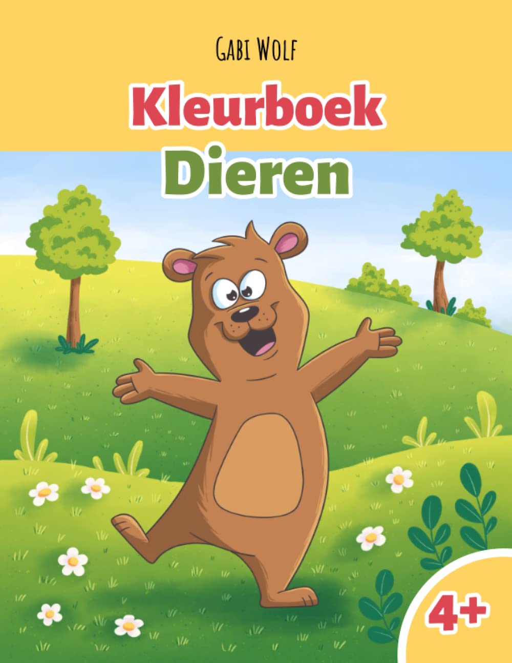 Kleurboek Dieren.: Schattige illustraties om in te kleuren, voor kinderen vanaf 4 jaar.