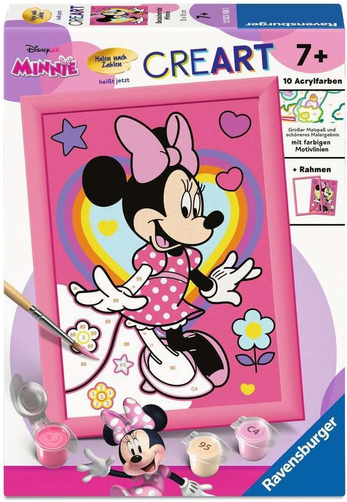 Ravensburger CreArt 12023108 Painting by Numbers Charming Minnie Children from 7 Years