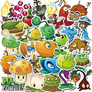 100PCS Plants vs Zombies Stickers Classic Game Cute Cartoon Waterproof Vinly Stickers for Water Bottle Laptop Notebook Room Graffiti
