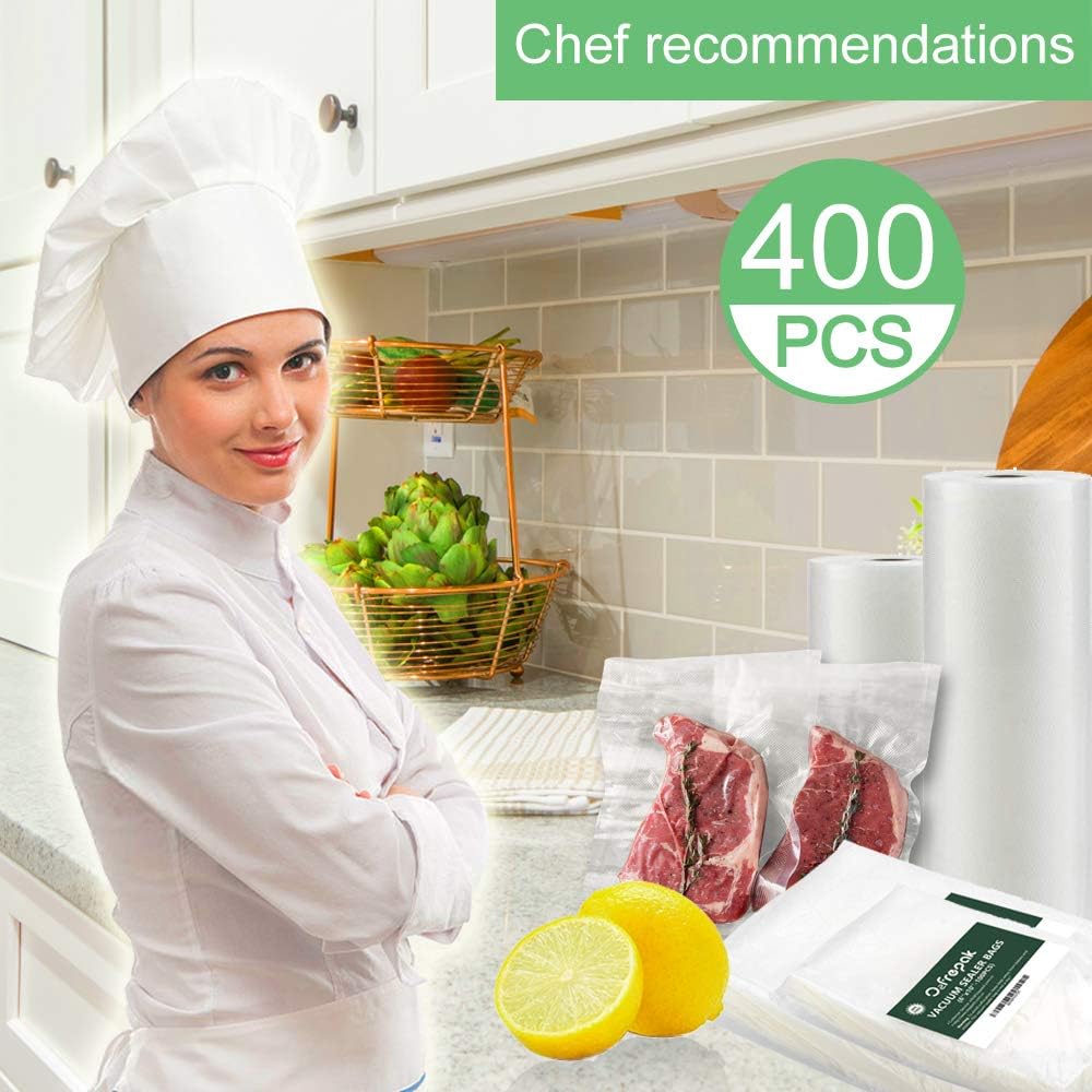 ¡Premium! O2frepak Bolsas de sellado al vacío para congelador, tamaño 20 x 12 pulgadas, para guardar alimentos, sin BPA, sellador de alimentos, sellador de alimentos, sellado al vacío, de grado