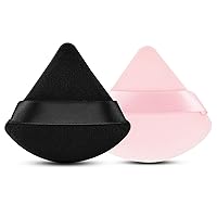Vista 10 de 2 piezas de polvo triangular para polvo facial, esponja suave de felpa, esponja cosmética de terciopelo, herramientas de maquillaje de belleza