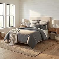 Vista 7 de Michael Amini Juego de colcha Fusion de 8 piezas, tamaño King, gris/plateado