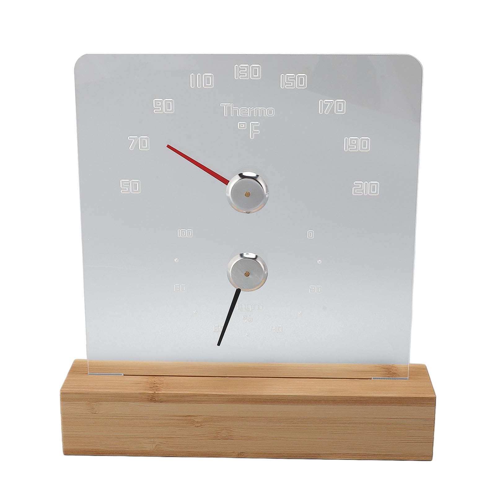 Termómetro Higrómetro de Sauna, Base de Acrílico y Madera para