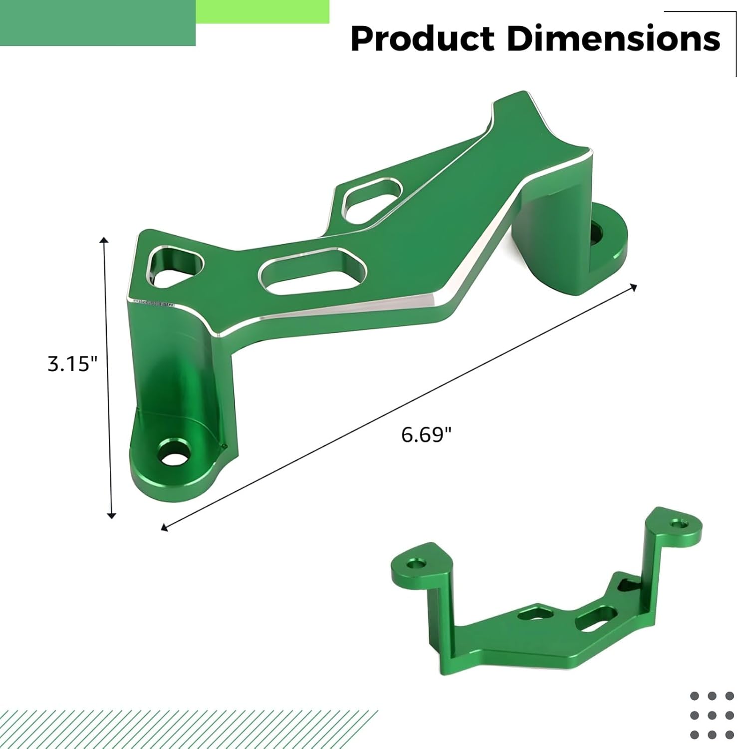 Green Aluminum Brake Disc Guard Set For Kx250 Kx450 Klx450R, Motocross Rotor Shield Kit With Caliper Protection And Hardware