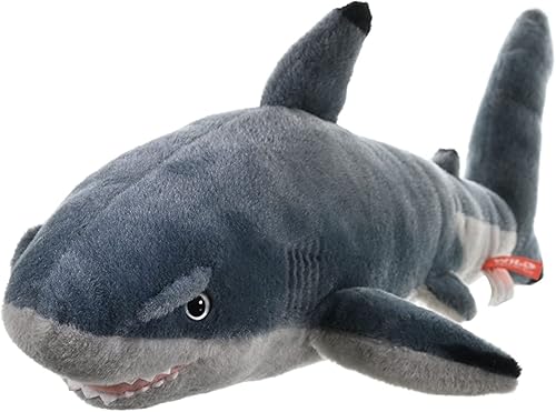 Miniatura 3 de Wild Republic Peluche de tiburón con punta negra, animal de peluche, regalos de peluche para niños, Cuddlekins de 20 pulgadas