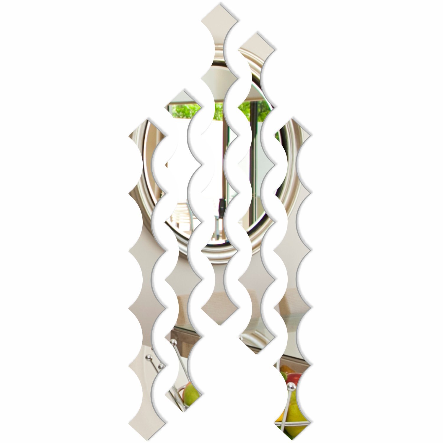 FLEXISTYLE Specchio Decorativo Ball – Design Moderno – Acrilico 3 Mm – 40x40 Cm – Argento - 2