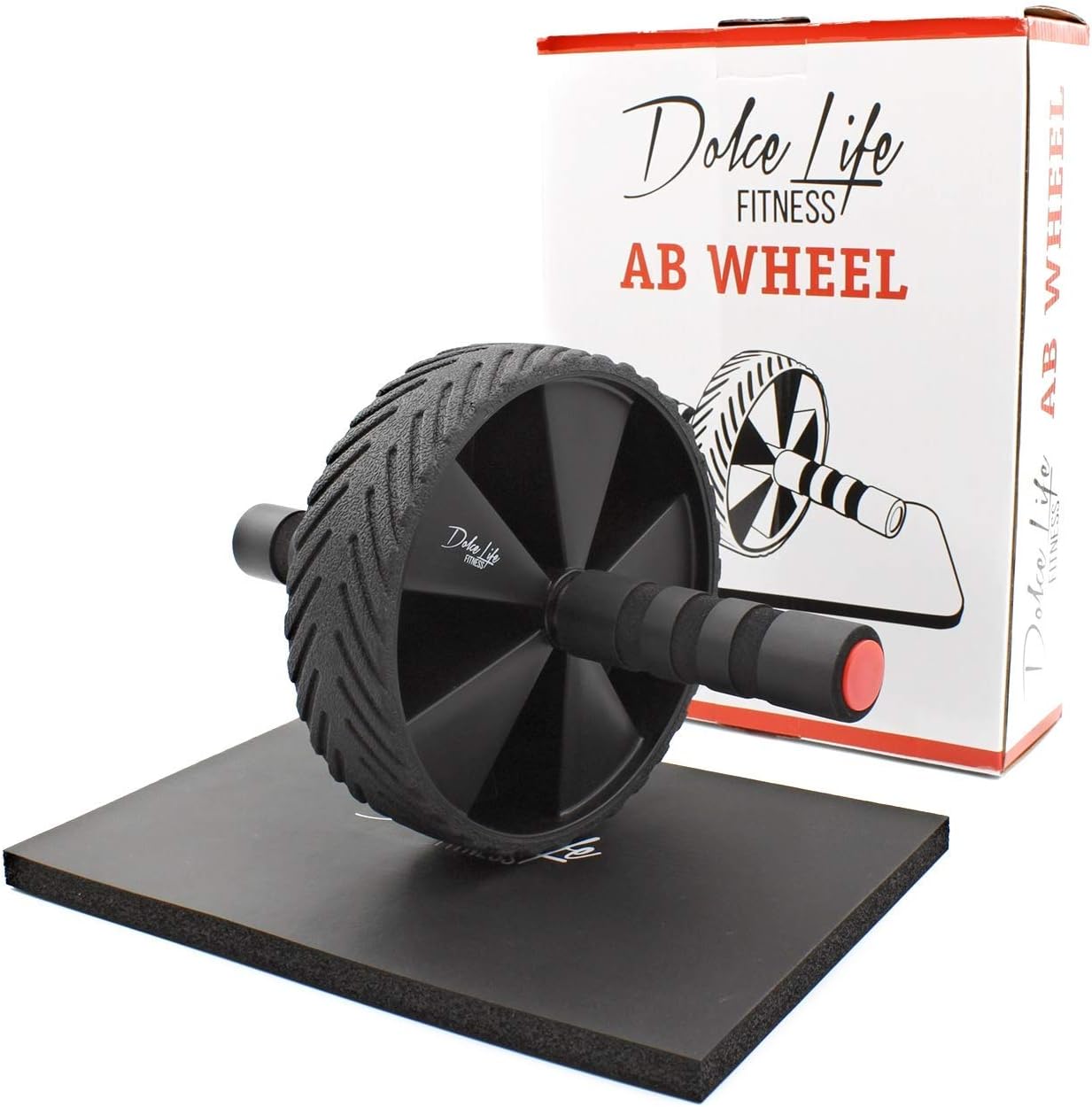 Ab Wheel - Ab Roller for Core Training - Ab Exercise Machine for Intense Abdominal Workout - The Perfect Home Gym Fitness Equipment - Includes Workout & Nutrition Guide and Comfortable Knee Pad