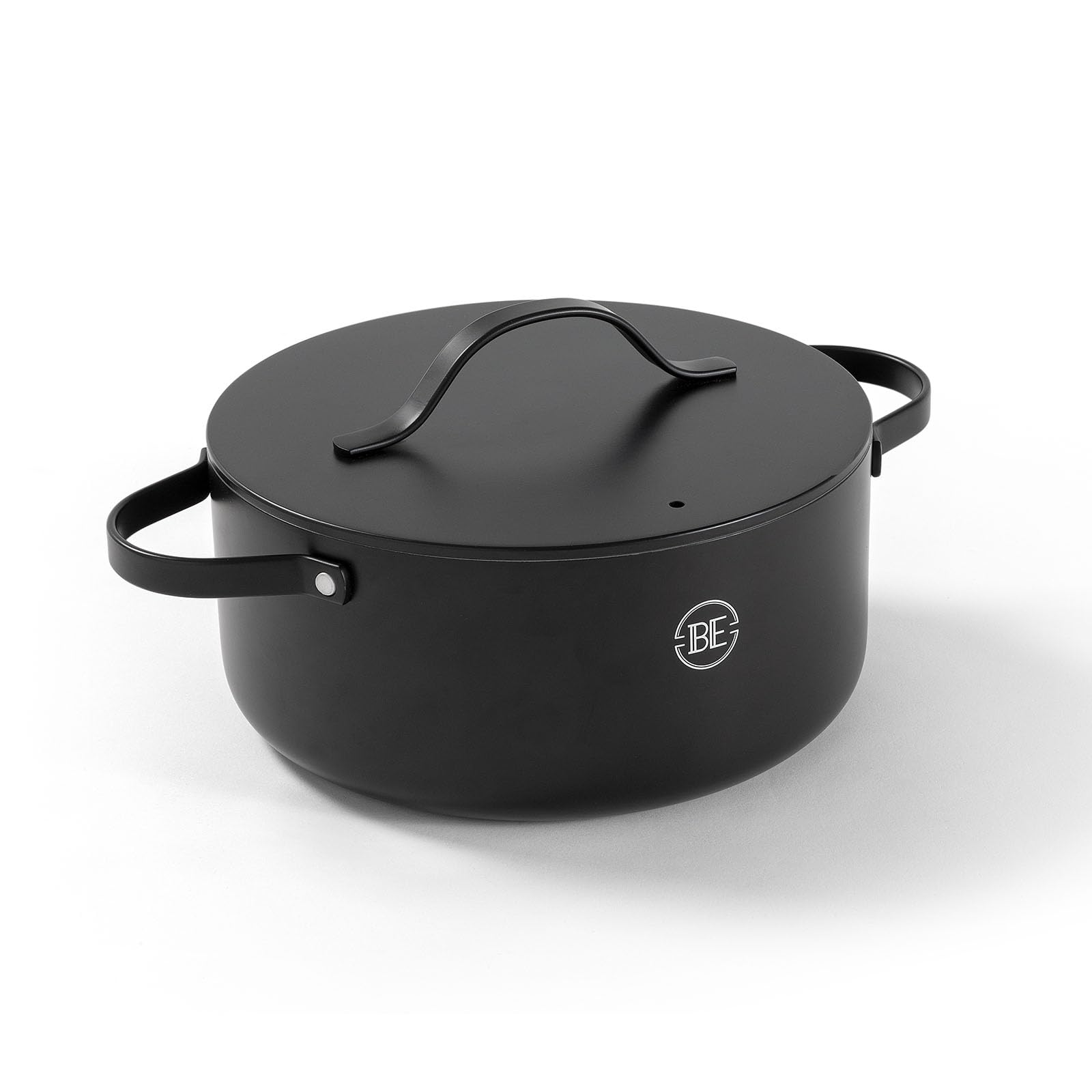 Be Living Essential Olla con tapa de 28 cm – Revestimiento antiadherente cerámico – Apta para inducción – Sin PTFE ni PFOA – Blanco