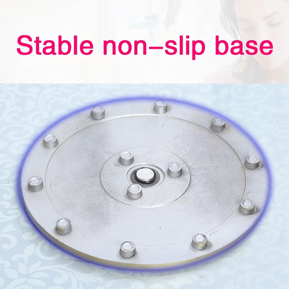 Plateau Tournant pour Table À Manger en Verre De 60 Cm, 71 Cm, 81 Cm – Plateau De Service Rotatif Silencieux À 360°, Facile À Nettoyer, pour Banquets Et Mariages (60 Cm/24 Pouces)