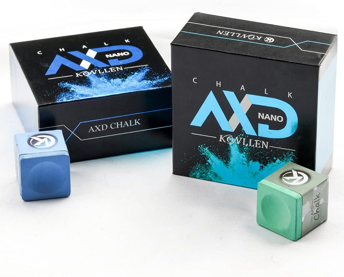 KONLLEN Pool Cue and Billiards Chalk Holder(Chalk Nano Technology Billiard Chalk Outstanding Performance, Reduce Miscue, Durable, Low Deflection and Portable Metal Magnetic Pool Cue Chalk Holder)