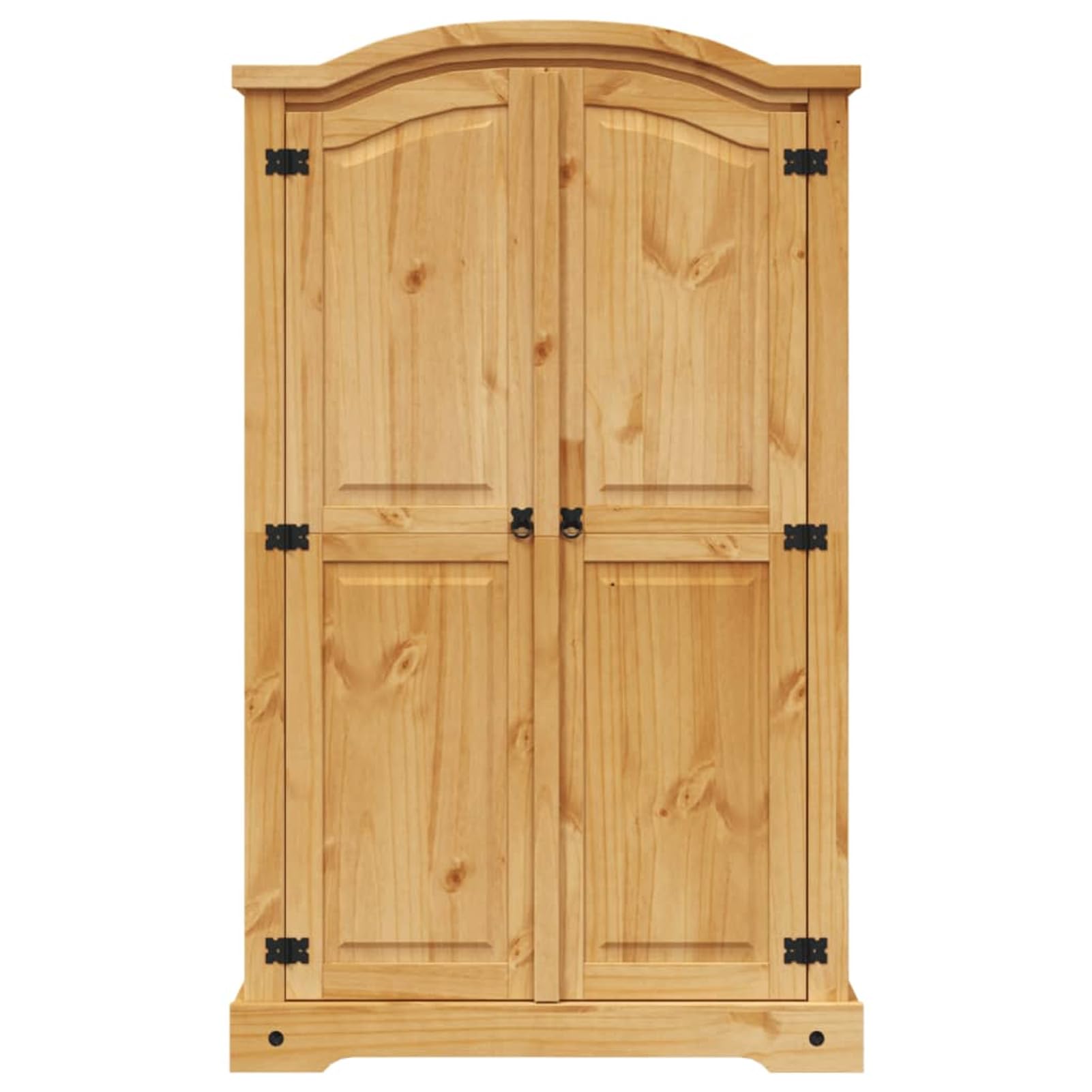 Mexikanischer Kleiderschrank aus Kiefernholz, 2-türig, Aufbewahrungs-Organizer für Schlafzimmer, stilvolle Möbel für Kleidung und Accessoires