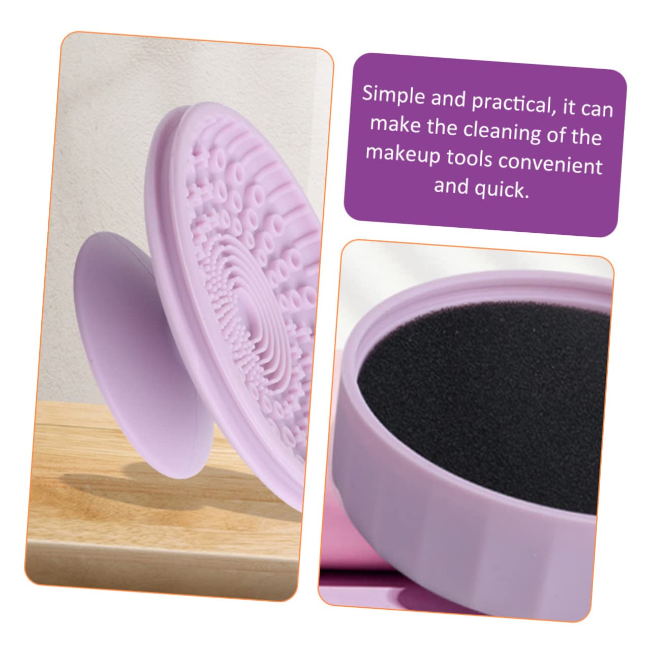 FRCOLOR 3pezzi Pulitore Per Pennelli Da Trucco Silicone Strumento Di Pulizia Cosmetico Dual-use Per Pennelli Da Makeup e Velocizzare La Pulizia Ottimo Per Ombretti e Sopracciglia
