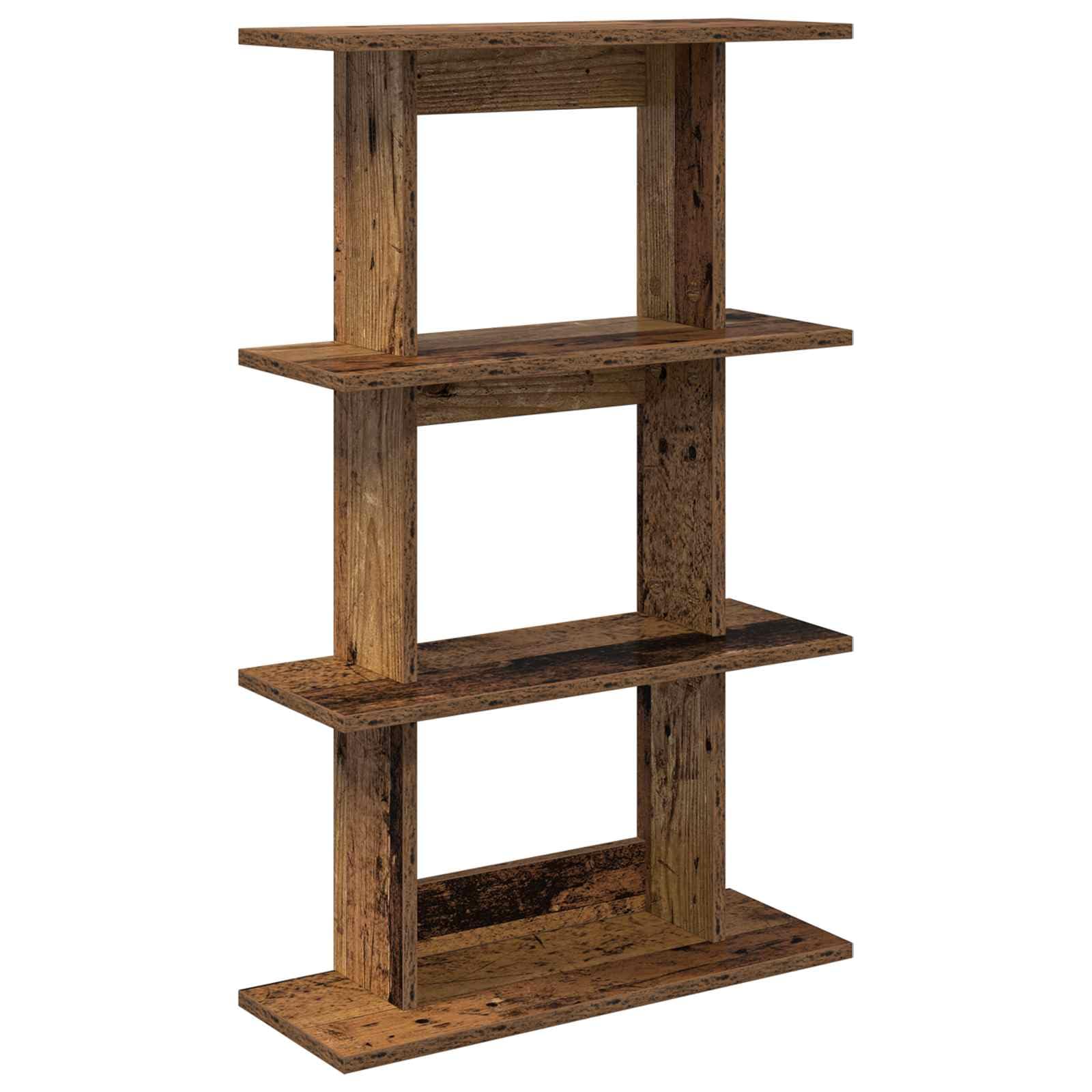 Wandregal Wandhalterung Braun aus Holzwerkstoff 56 x 20 x 90 cm, platzsparendes Hängeregal mit viel Stauraum, multifunktionale Ablage für Wohnzimmer, Schlafzimmer, Küche und Büro