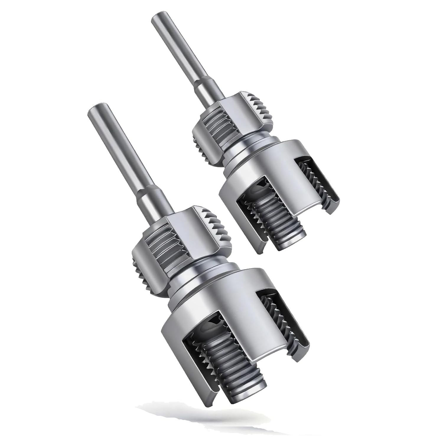 2Pcs Pipe Threading Die Heads Set, 1/2" & 3/4" Pipe Threader Heads, 2 in 1 Integrated Internal & External Pipe Threading Tool with Hex Shanks for Electric Drill Use-picture-30