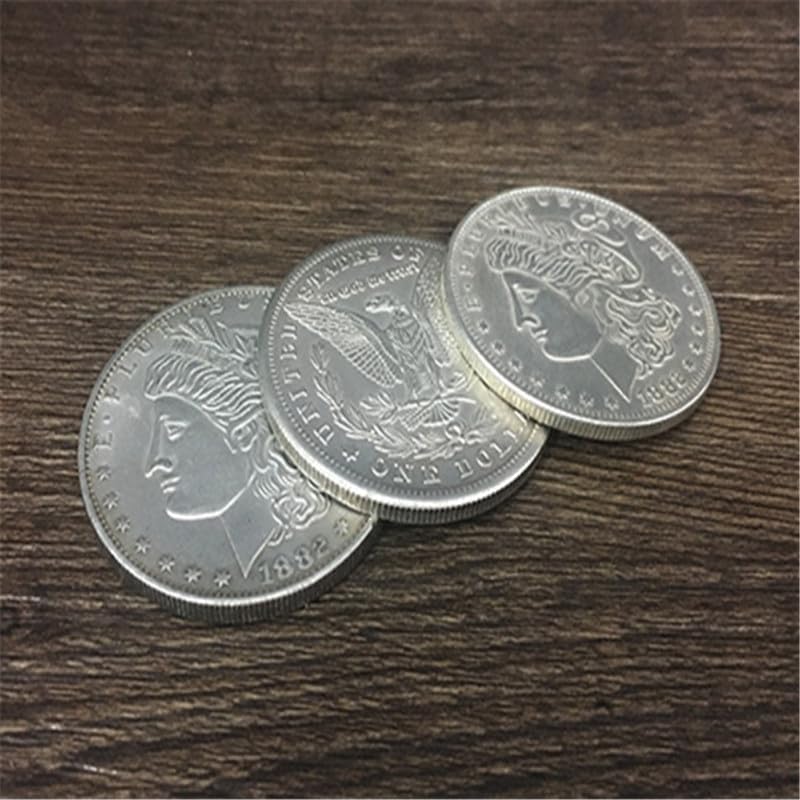 SUMAG Triad Coins (Morgan Dollar Version) Magic Tricks Close up Magic Props Gimmick Coins Vanishing Super Visual Effect