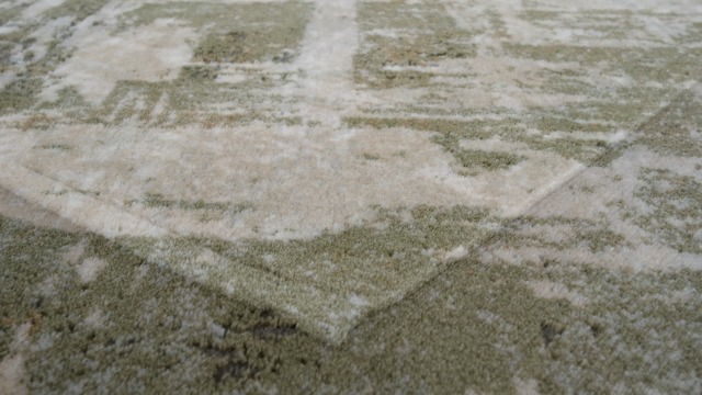 Tapete decorativo Abani Savoy 6' x 9' verde y crema miniatura 7