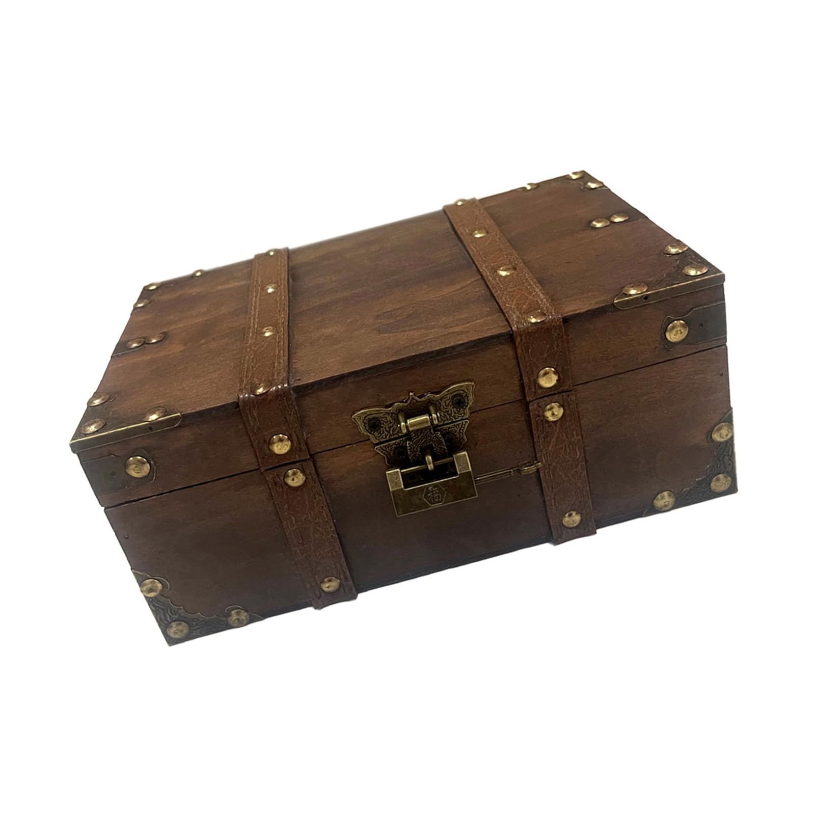 Tsophreniq Wooden Decorative Box for Jewelry Storage and Display Cabinet Keepsakes Chest with Mechanism Trinket Organiser Vintage Wooden Storage Box