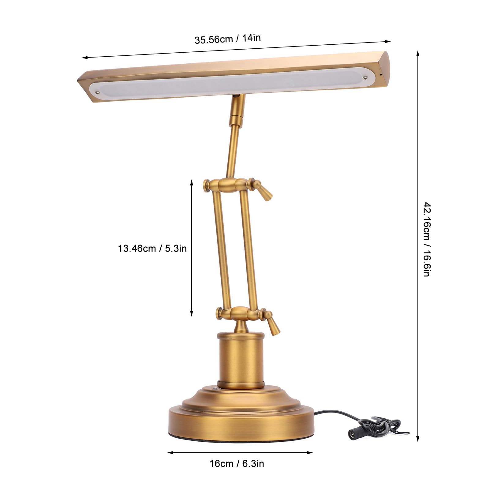 Zunate Lampada da Pianoforte da 12 W per Pianoforte a Coda/verticale, Lampada da Tavolo a LED Dimmerabile Touch Control da 3000K a 6000K Regolazione Continua della (Spina europea)
