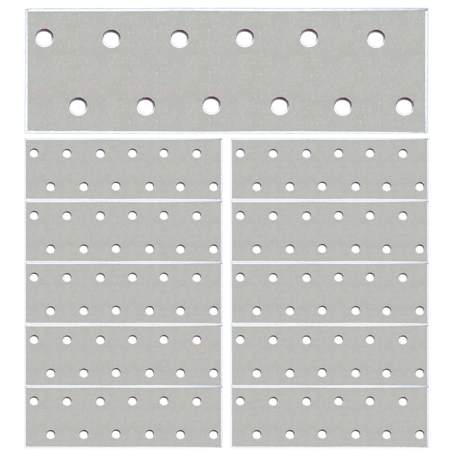 Buy OMIdeas 10 x Flat Joining Plates (120 x 40 x 2) Connecting Perforated Metal Brace Bracket