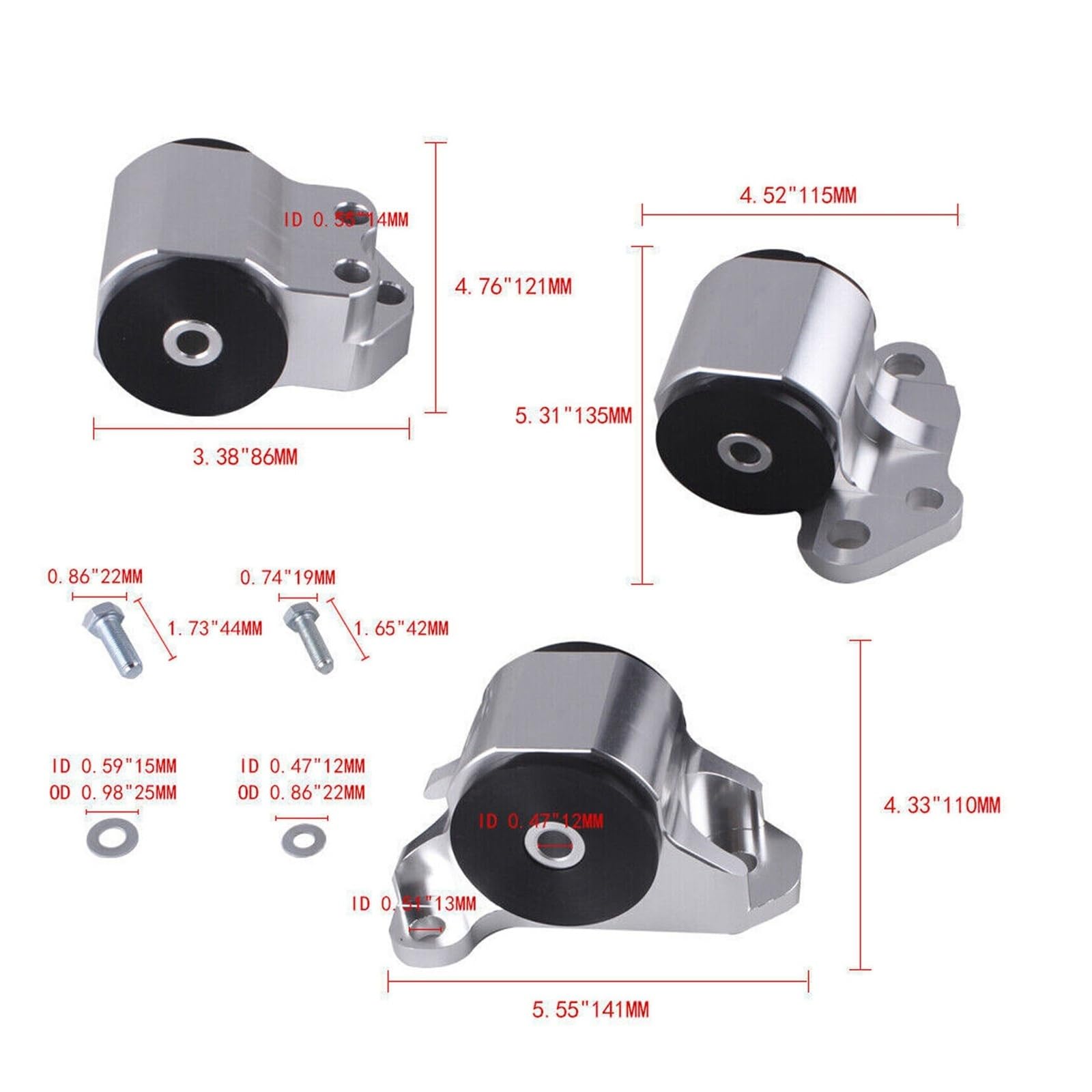 Montage de modification compatible pour Honda compatible pour la transmission de support de moteur d'échange de moteur de la série B&D à 3 boulons Civic EG 1992-1995