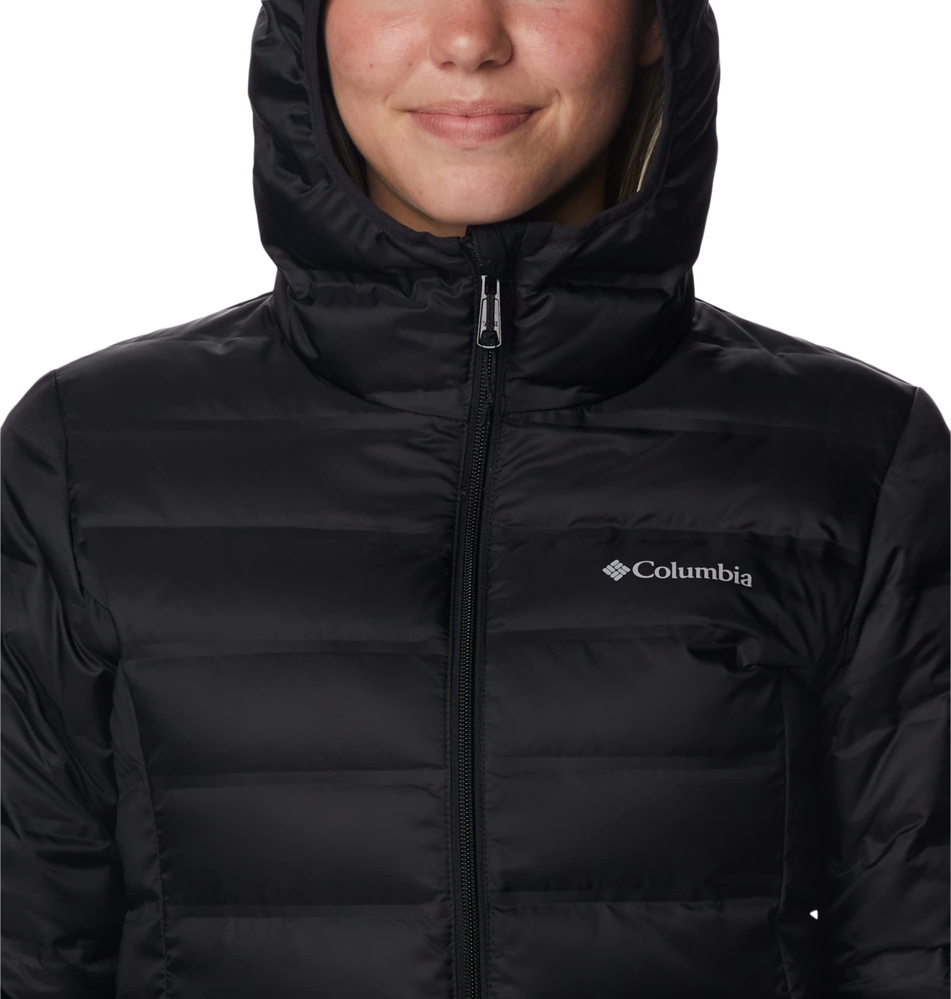 Columbia Women's Lake 22 Down Long Hooded Jacket, Hooded Puffer Down Jacket