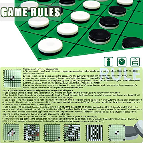Mini Reversi Juego de Mesa Magnético Plegable Viaje miniatura 7