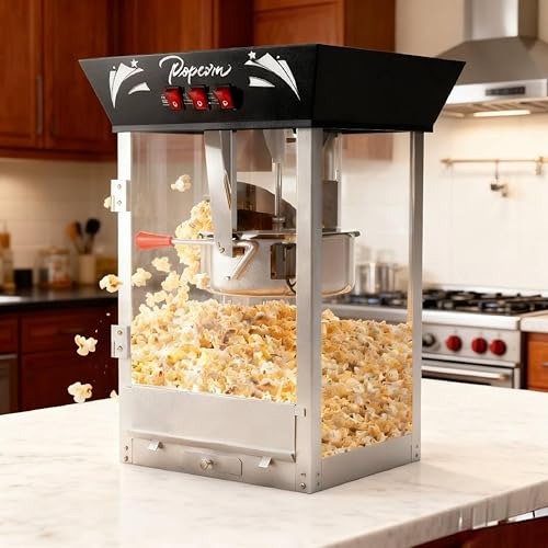 Máquina de palomitas de maíz de 12 onzas, máquina comercial para hacer maíz, máquina de palomitas de maíz para encimera con control de 3 disponible en Yaxa Costa Rica