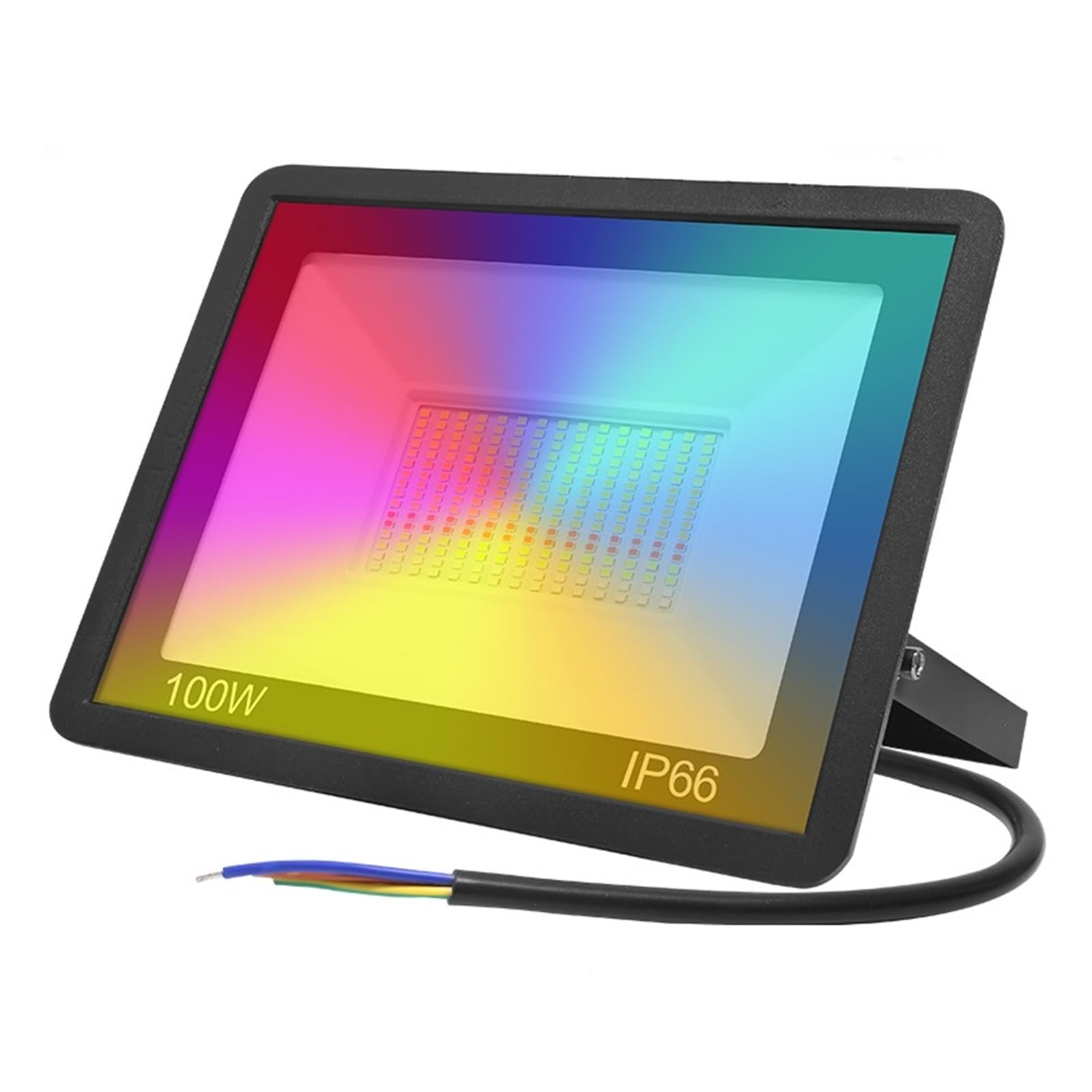 bettght Tuya Smart WiFi RGB Floodlight 100W 50W 30W Waterproof LED Reflector Flood Light Street Lamp RGB Dimmable(100w)