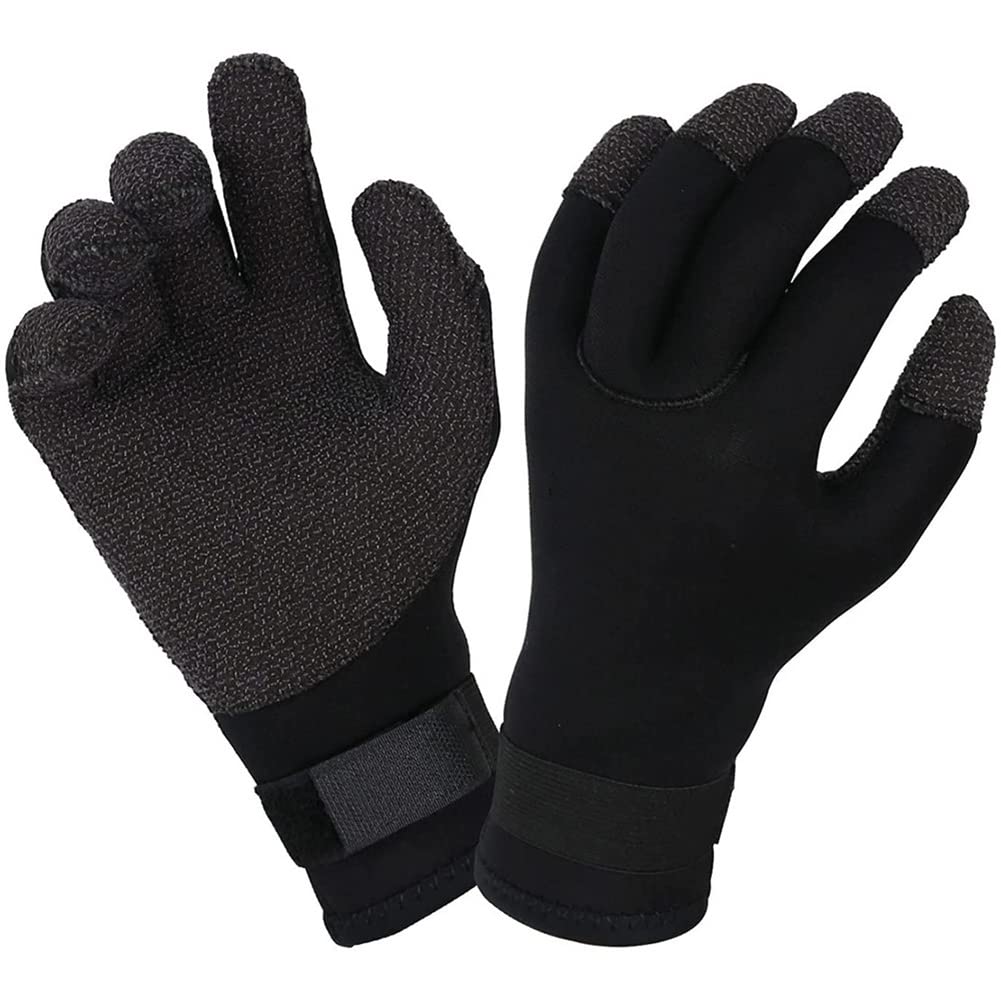 3Mm Neoprene Diving Gloves Cut Resistant Keep Warm for Snorkeling Paddling Surfing Kayaking Canoeing Spearfishing Water Sports,Black,XS