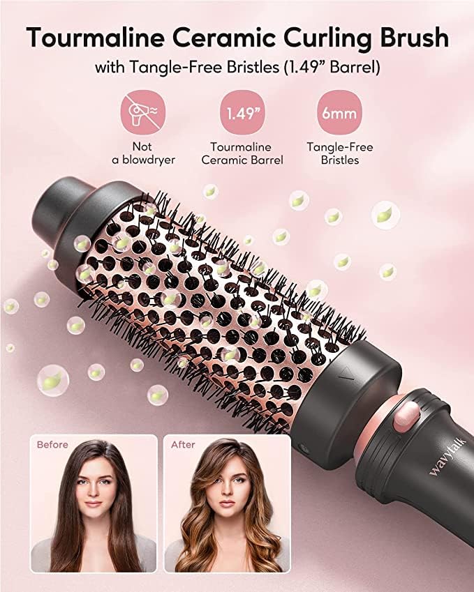 Wavytalk 5 in 1 Curling Wand Set, Curling Iron Set with Thermal Brush and 4 Interchangeable Ceramic Curling Wand(0.5”-1.25”),Instant Heat Up,Rose Gold - Image 5