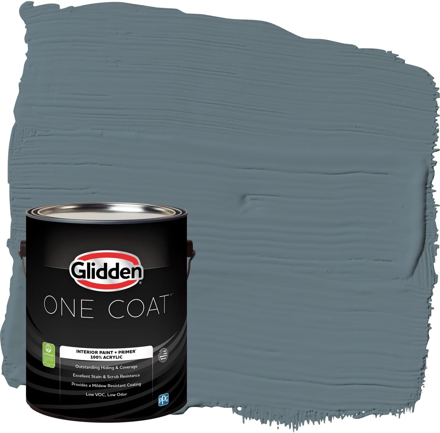 Glidden One Coat 1 gal. Night Rendezvous/Blue Flat Interior Paint with Primer