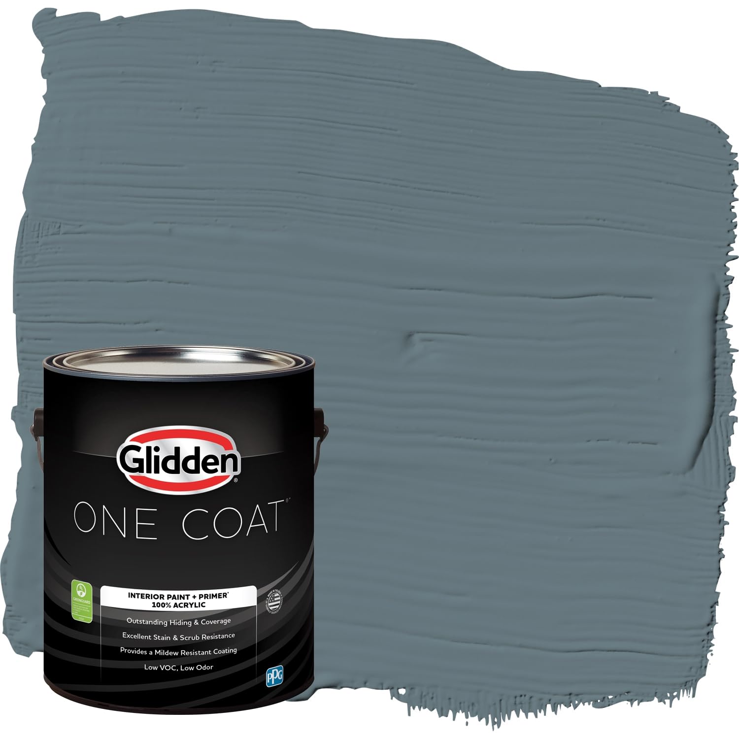 GliddenOne Coat 1 gal. Night Rendezvous/Blue Flat Interior Paint with Primer