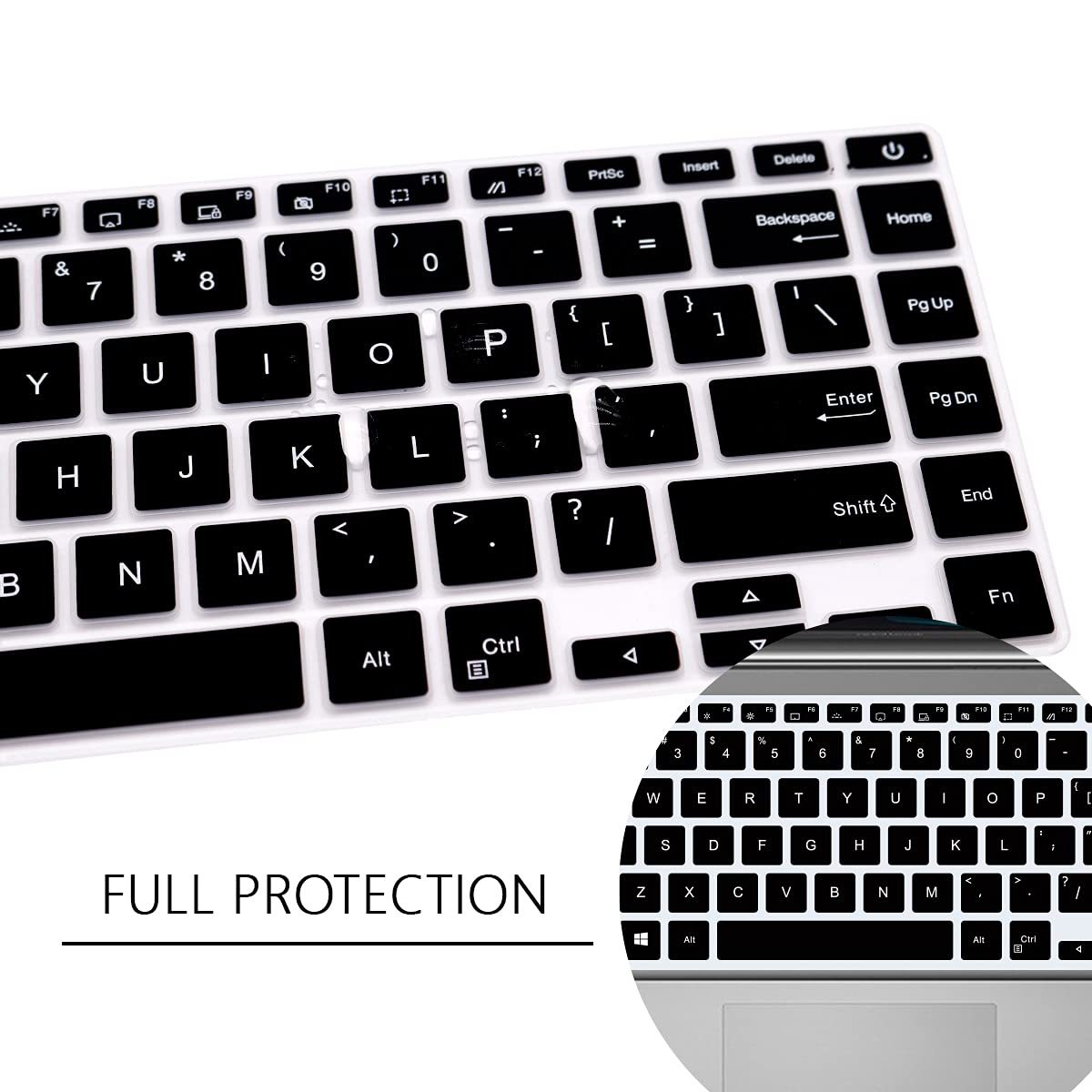 Tastaturabdeckung aus Silikon für ASUS VivoBook S14 S433 S435 M433 M413 X413 K413, 14 Zoll Asus E410 L410 ZenBook 14 ZenBook 14 ZenBook 14 ZenBook 14 UX43 5EG Q407IQ, Schwarz.