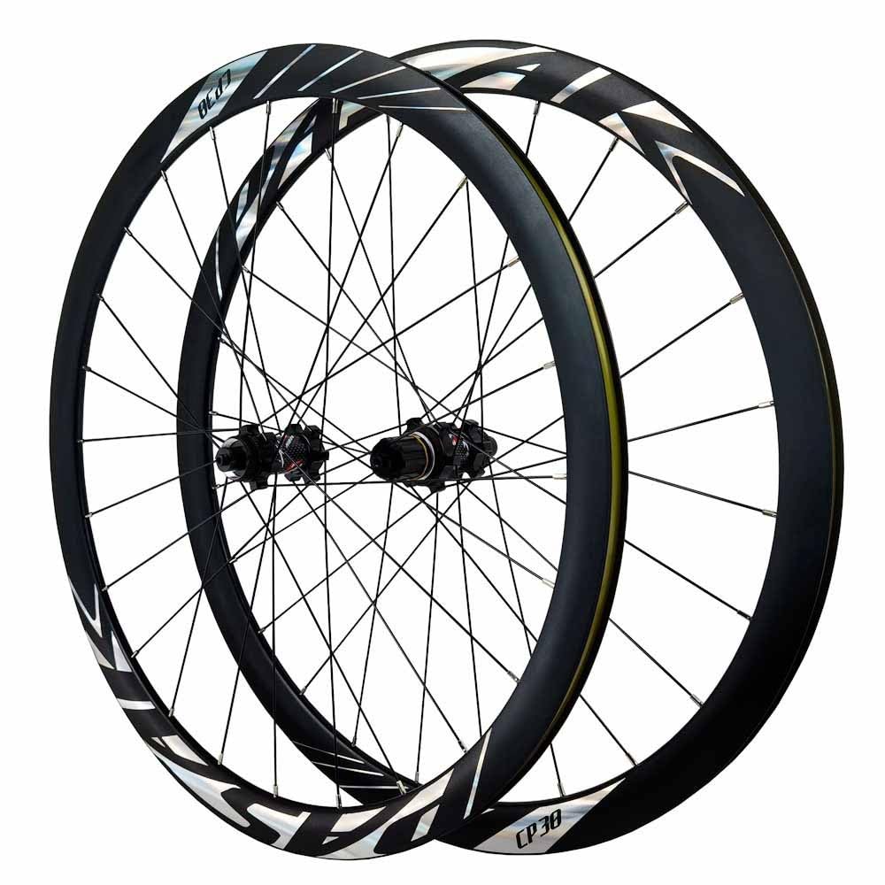 Ruedas Delanteras Y Traseras De Bicicleta De Carretera 700C Freno De Disco con Bloqueo Central Llantas De Doble Pared De 38mm, 9 * 100/10 * 135mm QR, Casete De 7-12 Velocidades