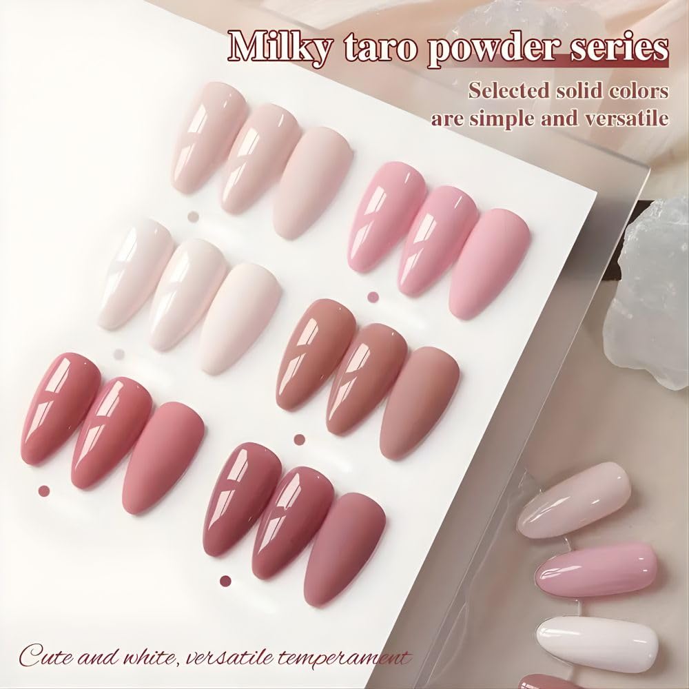 THR3E STROKES Gel Nail Polish Set- 6 Colors Nude Polish All Seasons Skin Tones Pink Neutral Brown Polish Kit (Uv/Led Lamp Required) Shades Need At Least 3 Layers, Shine Finish, 7.5 Milliliters (CHERRY BLOSSAM, 7.5ML) 4