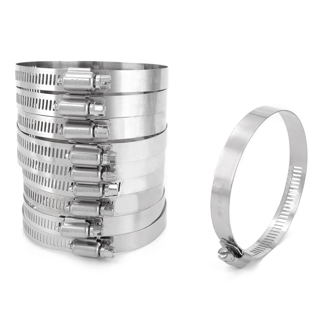 Aexit 65-89mm Clamping Range 304 Stainless Steel American Worm Gear Hose Clamps 10pcs (b31b7e6c85331edd33a8f2886aecd141)