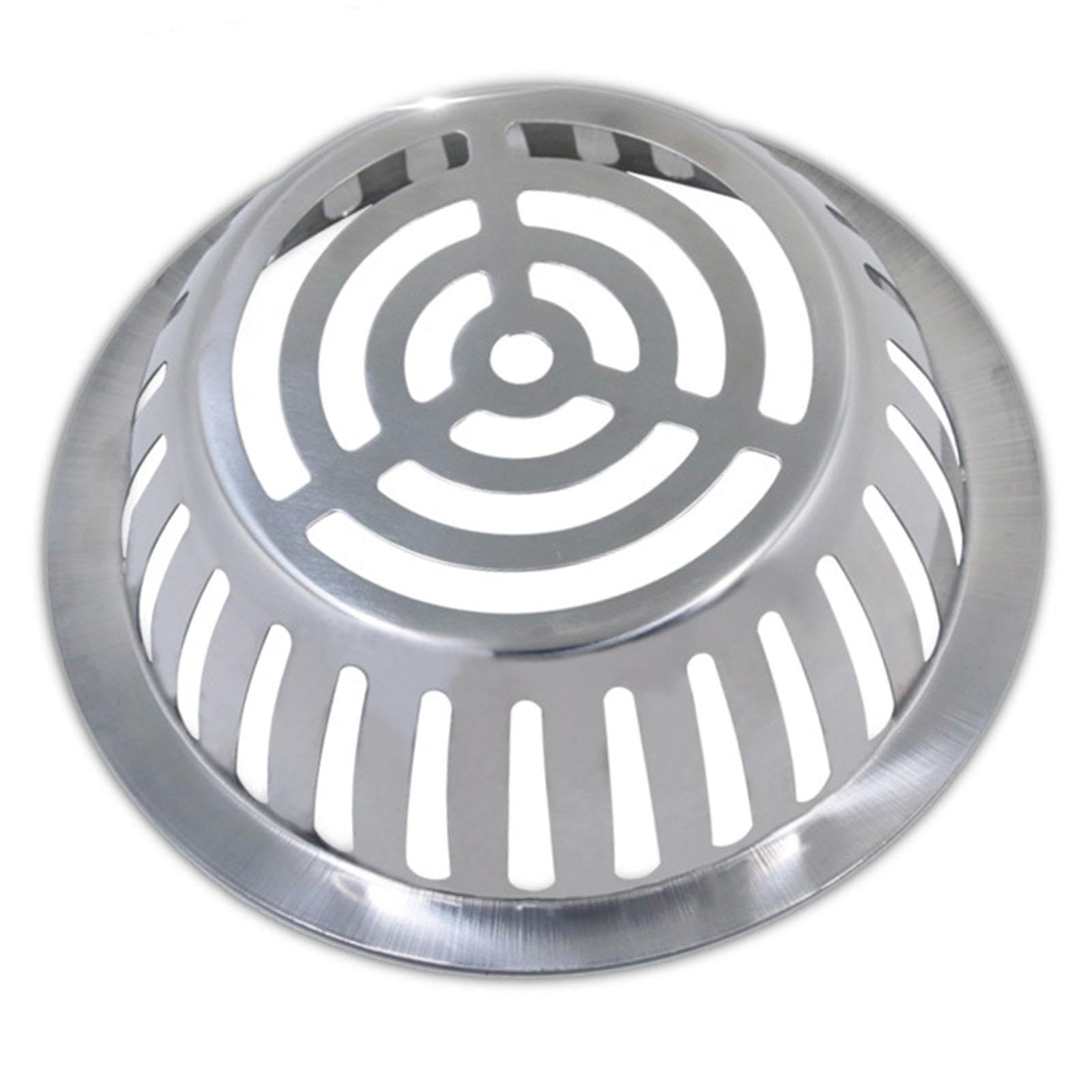 PUXZYAX Stainless Steel Floor Sink Drain Dome Strainer Ensures Water Flows Freely Preventing Blockages And Clogs Effectively Stainless Steel Roof Drain Dome Outdoor Strainer, Silver, 178mm