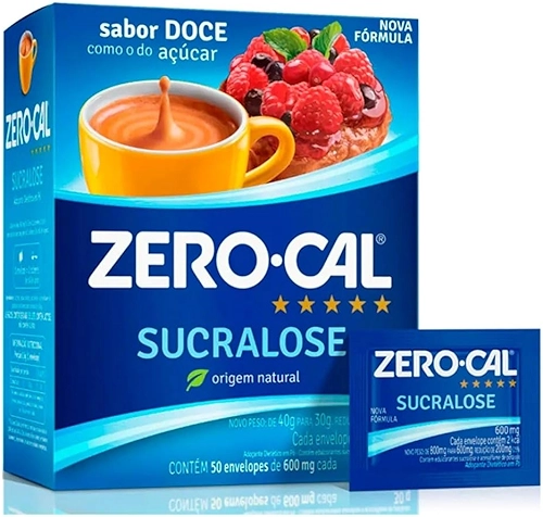 Adoçantes Sachês Em Pó Zero-cal Sucralose C/50 600mg Cada