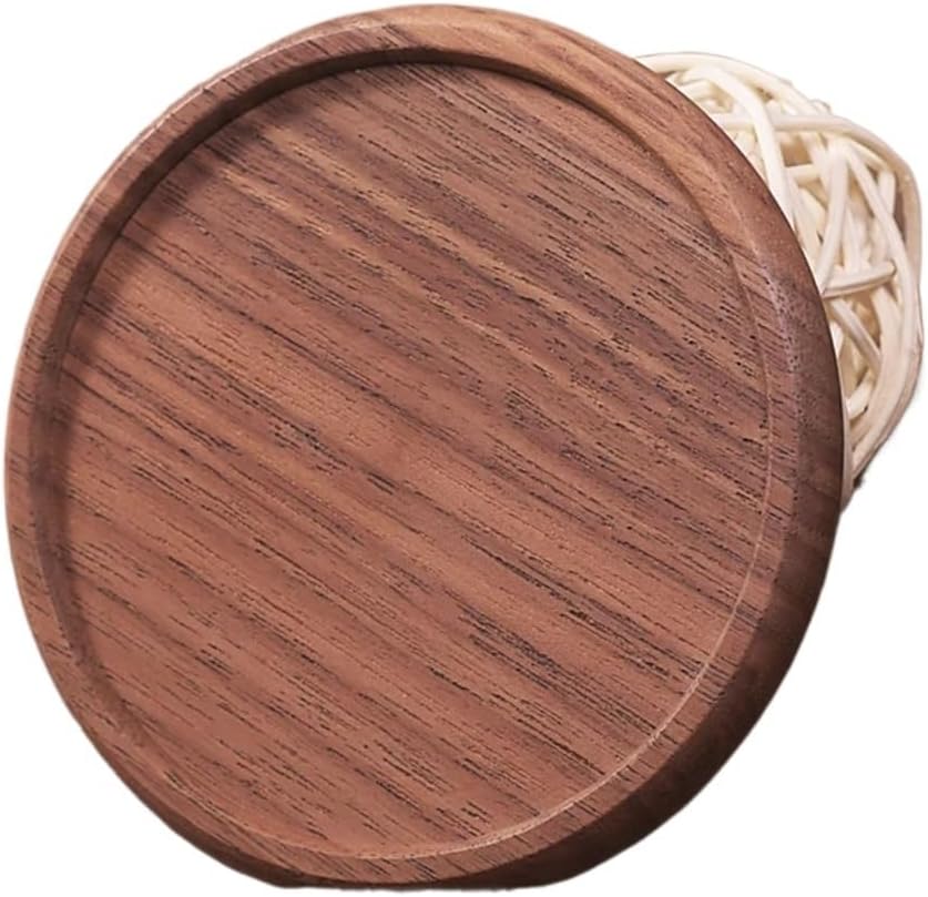 Drink Coasters 10PCS Solid Coaster Walnut Wooden Cup Pad Tea Coffee Mug Drinks Holder Tableware Decorative for Mugs and Cups,Office,Kitchen(Beech B)